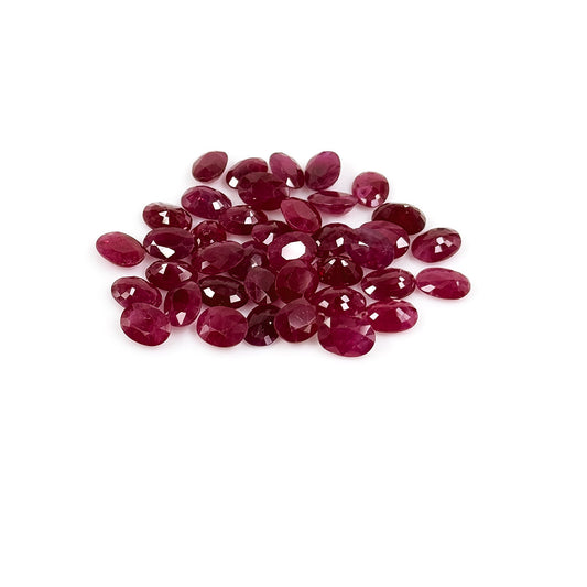 Natural Burma Untreated Ruby Calibrated Ovals | 5x7mm & 6x8mm
