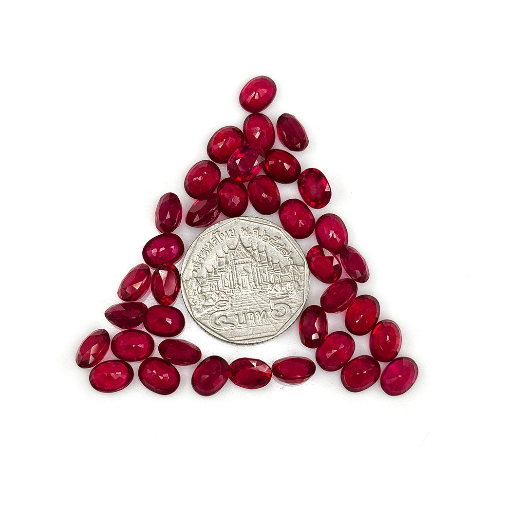 Natural Bangkok Ruby Calibrated Ovals | 5x7mm  & 6x8mm