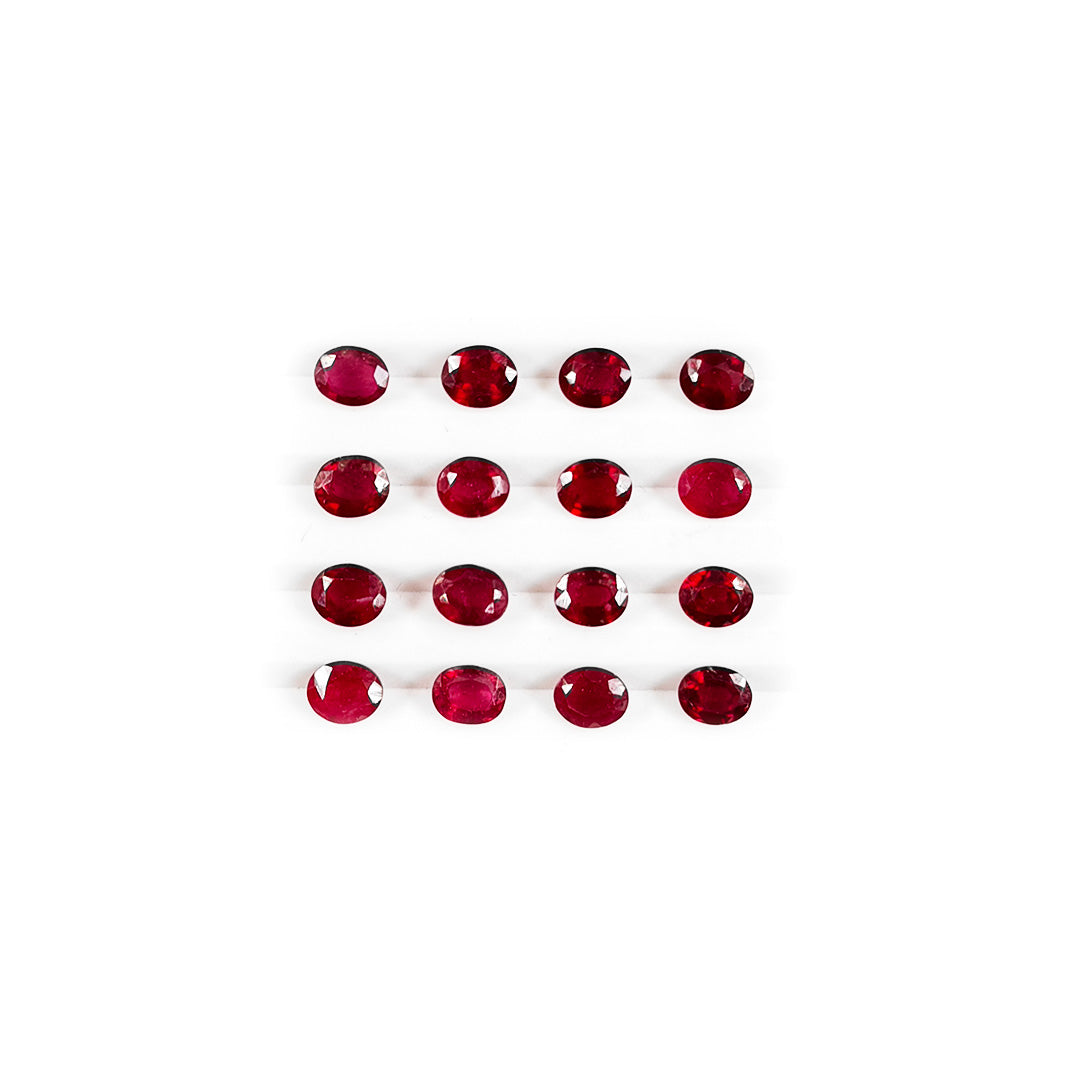 Natural Bangkok Ruby Calibrated Ovals | 7x8mm & 8x9mm