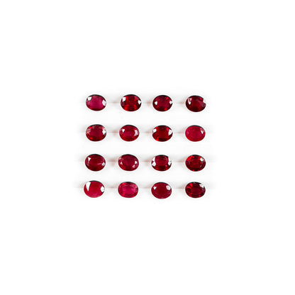 Natural Bangkok Ruby Calibrated Ovals | 7x8mm & 8x9mm