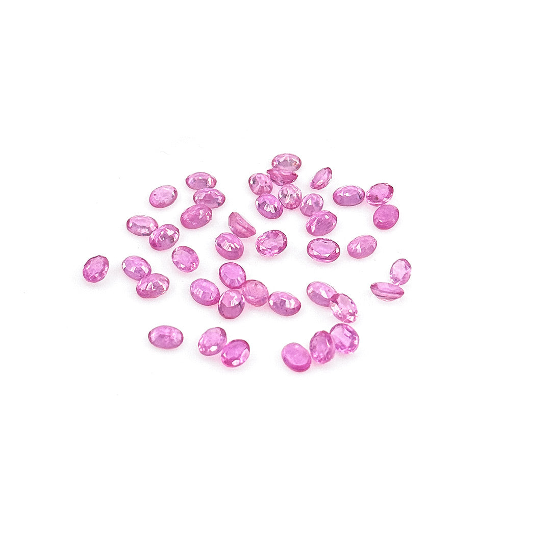 Natural Mozambique Pink Sapphire Calibrated Ovals | 3x4mm 4x5mm