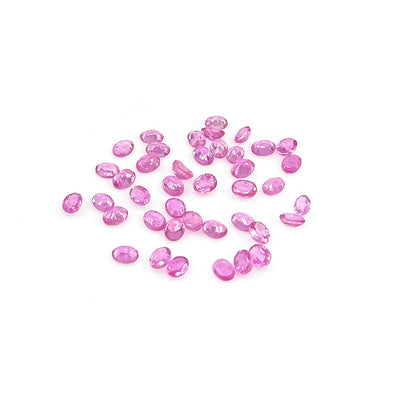 Natural Mozambique Pink Sapphire Calibrated Ovals | 3x4mm 4x5mm