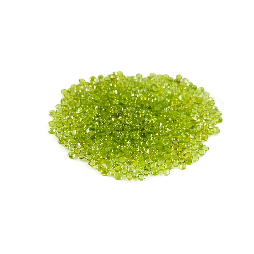 Natural Peridot Calibrated Cabochon Rounds | 3mm & 4mm