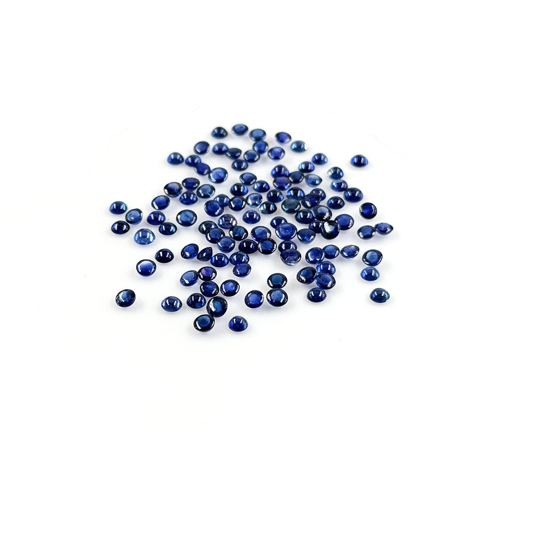 Natural Untreated Blue Sapphire Calibrated Rounds | 3mm & 3.5mm