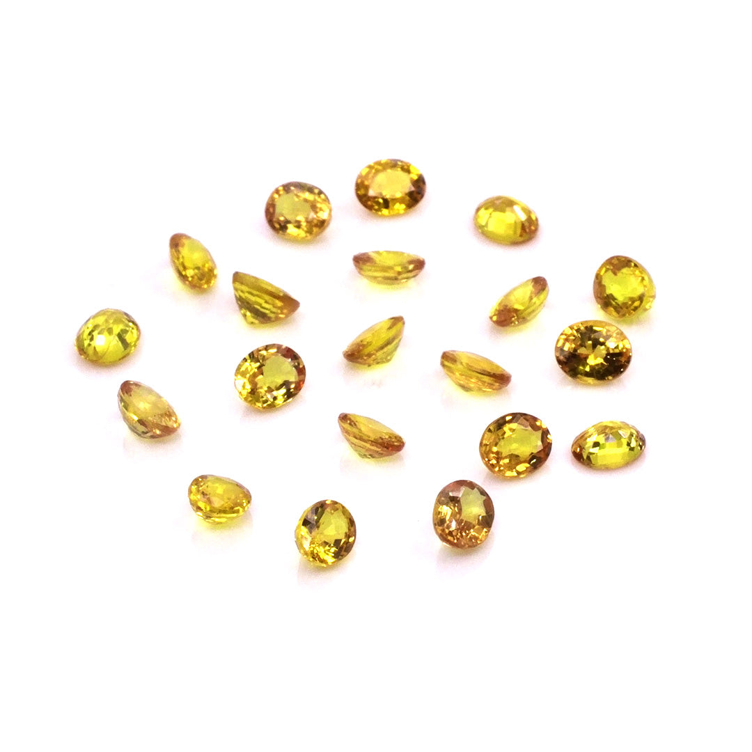 Natural Untreated Yellow Sapphire Calibrated Ovals | 3x4mm & 4x5mm