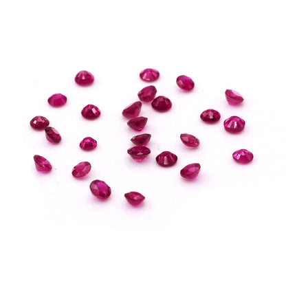 Natural Mozambique Untreated Ruby Calibrated Rounds | 2mm & 2.25mm