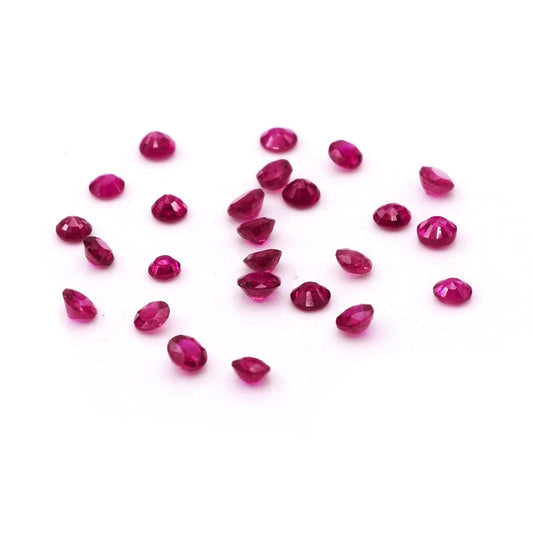 Natural Mozambique Untreated Ruby Calibrated Rounds | 2mm & 2.25mm