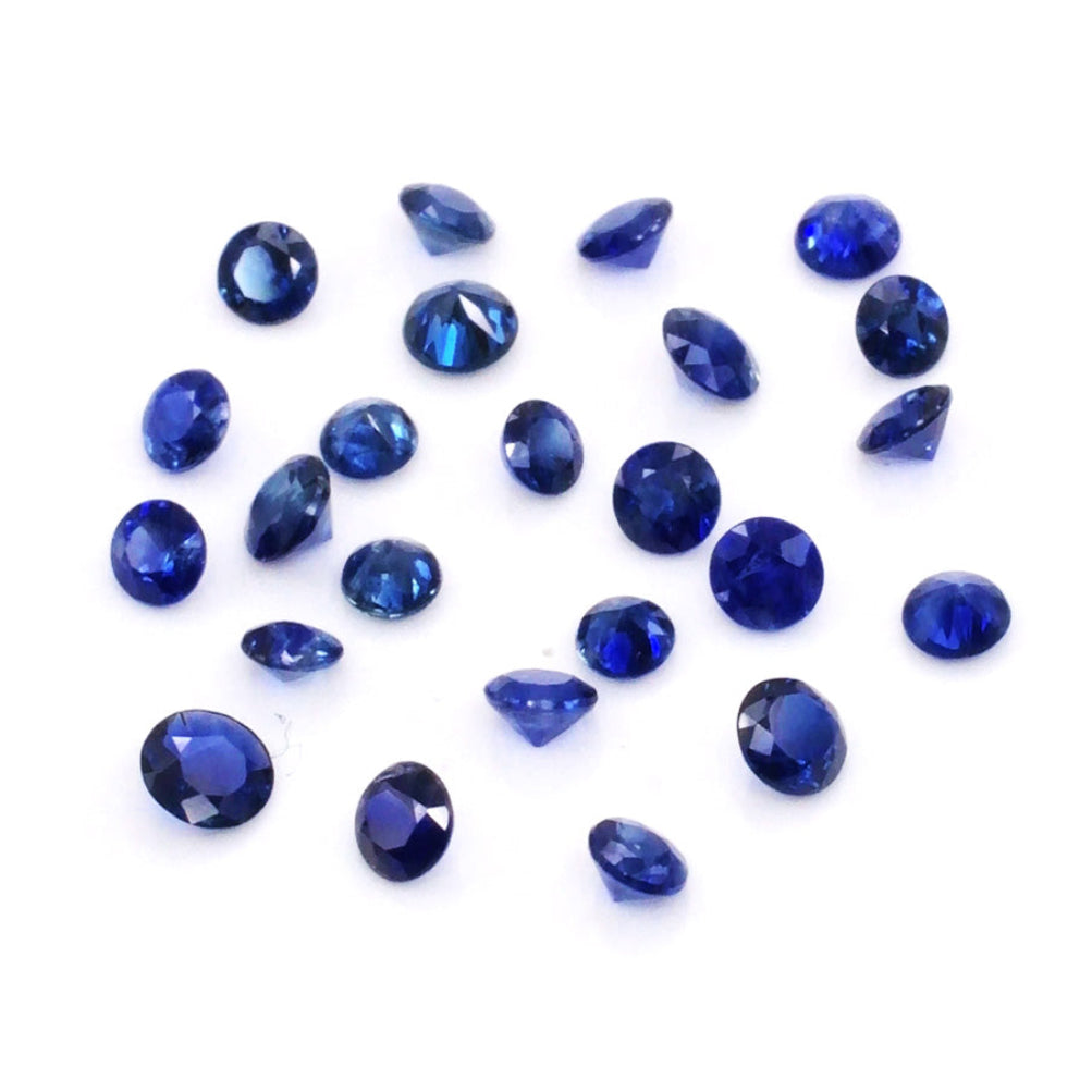 Natural Untreated Blue Sapphire Calibrated Rounds | 3mm & 3.5mm