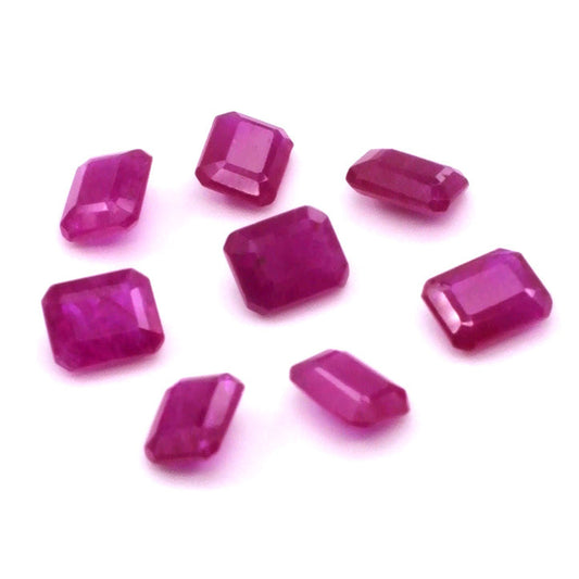 Natural African Untreated Calibrated Ruby Octagons | 3x4mm & 4x5mm