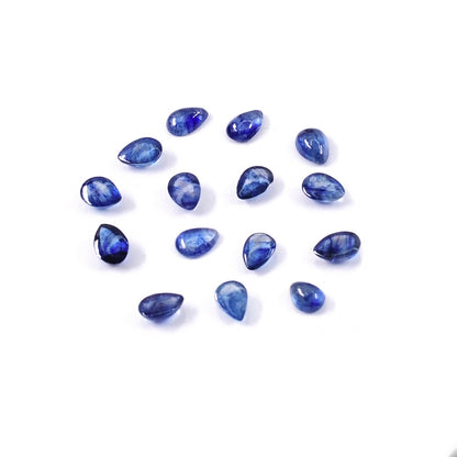 Natural Bangkok Blue Sapphire Calibrated Cabochon Pears | 5x7mm & 6x8mm