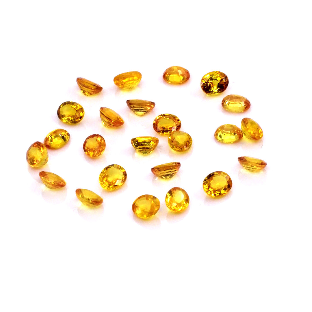 Natural Untreated Yellow Sapphire Calibrated Ovals | 3x4mm & 4x5mm