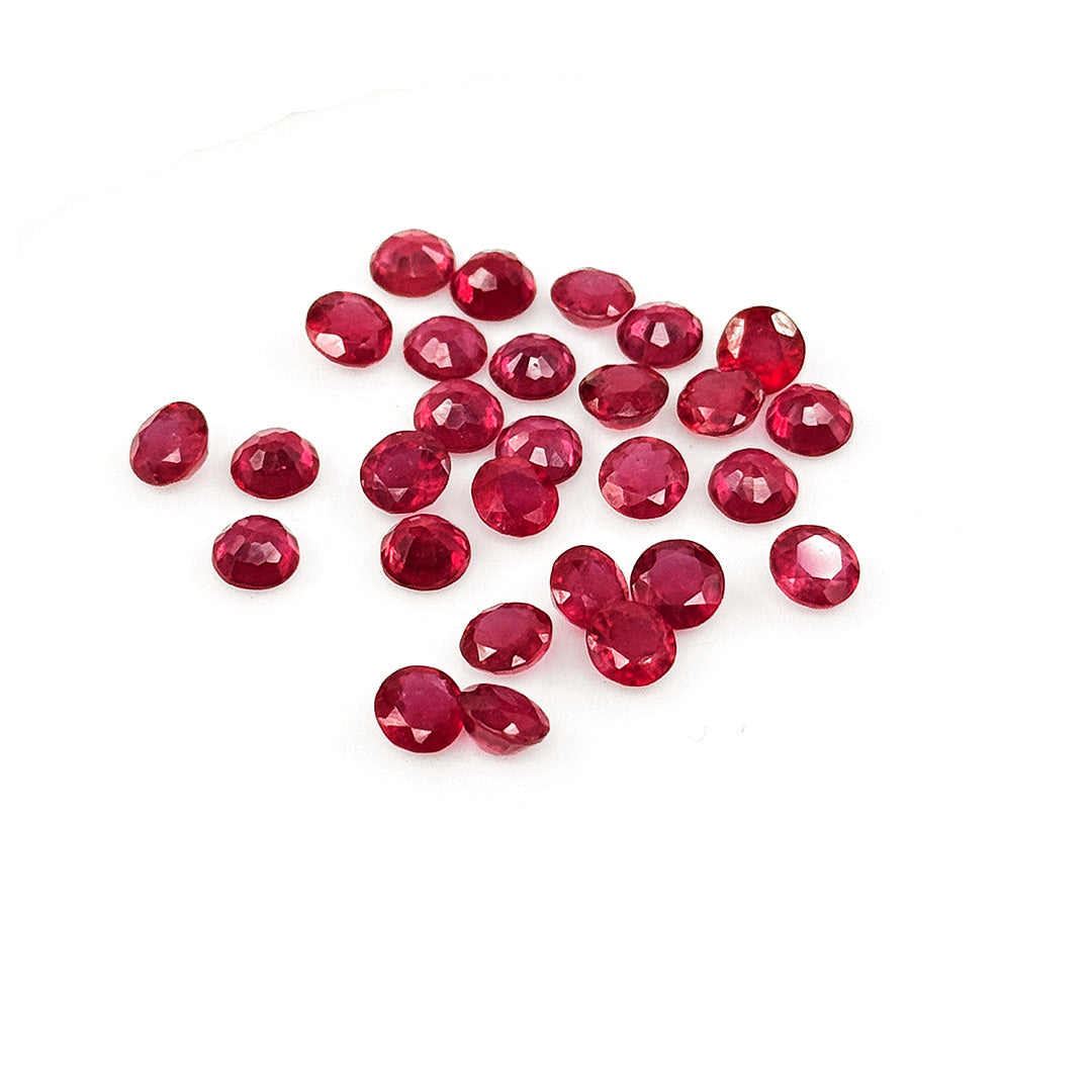 Natural Bangkok Ruby Calibrated Rounds | 6mm & 7mm