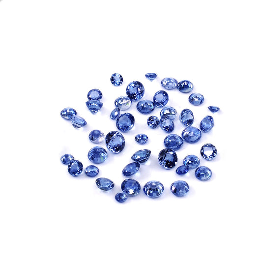 Natural Ceylon Untreated Blue Sapphire Calibrated Rounds | 3mm & 3.5mm