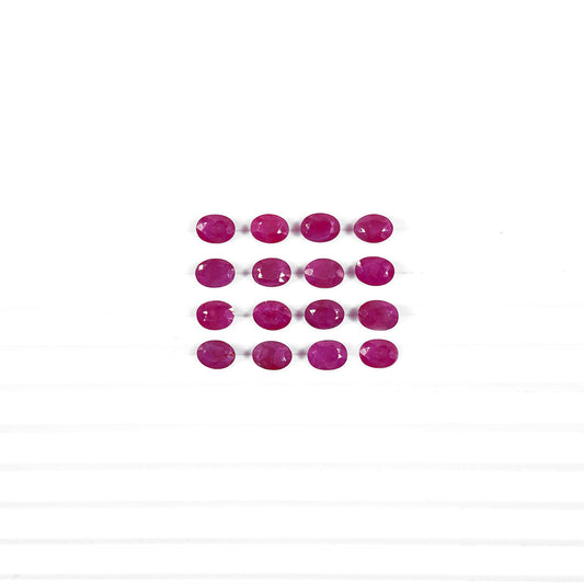 Natural African Untreated Ruby Calibrated Ovals | 5x7mm & 6x8mm