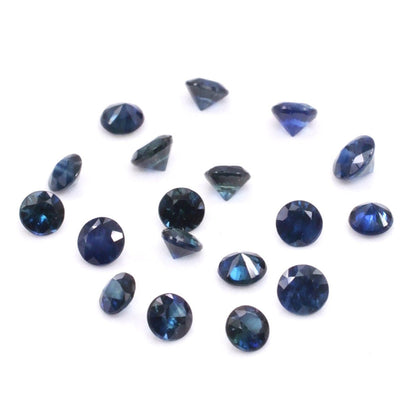 Natural Untreated Blue Sapphire Calibrated Rounds | 2mm & 2.5mm