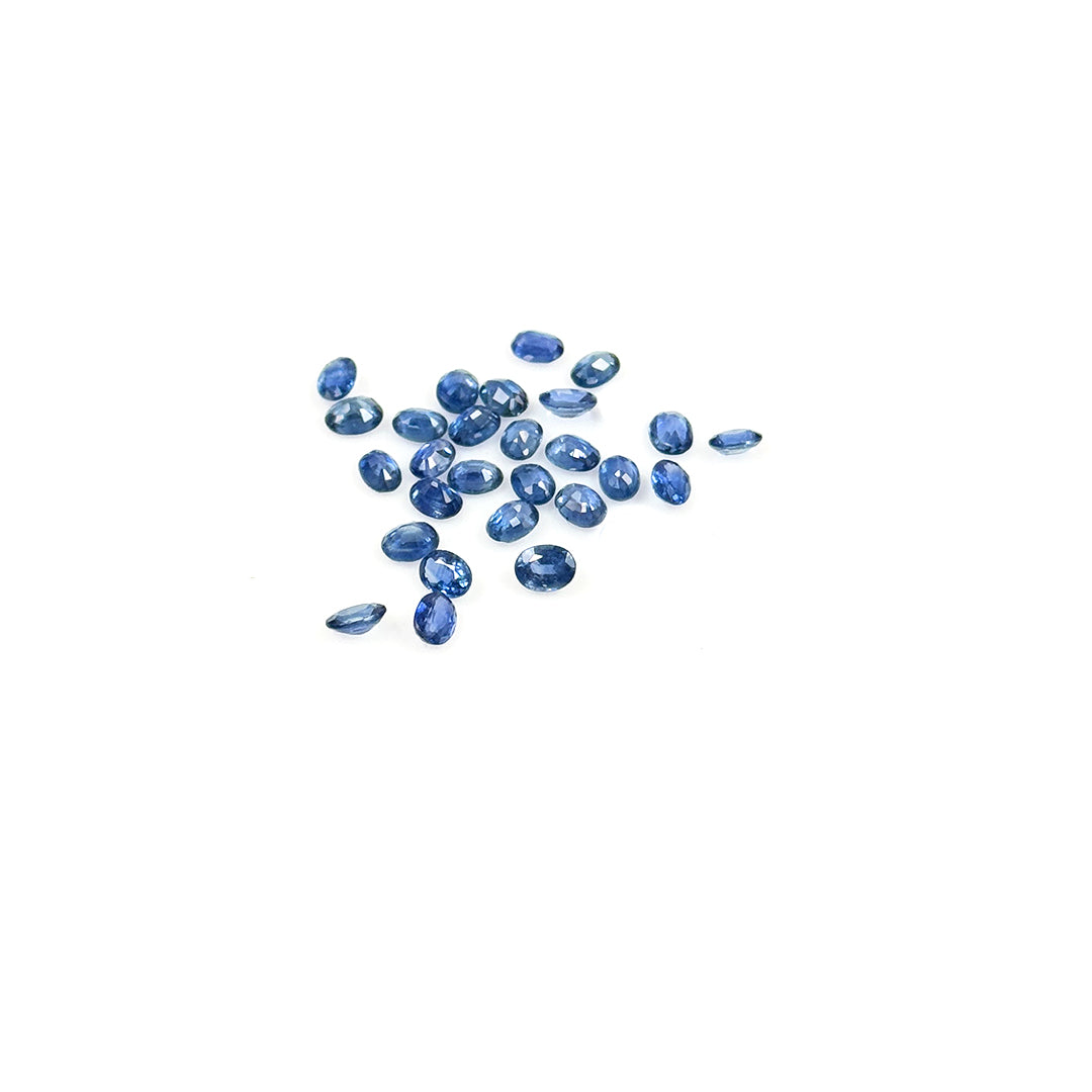 Natural Untreated Blue Sapphire Calibrated Ovals | 3x4mm & 4x5mm