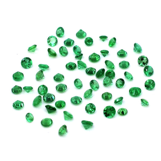 Natural Zambian Emerald Calibrated Round | 3mm & 3.5mm