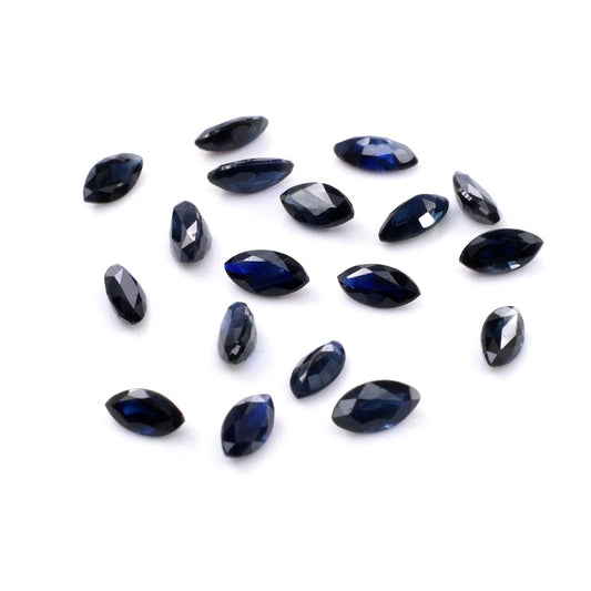 Natural Untreated Blue Sapphire Calibrated Marquise | 2x4mm & 2.5x5mm