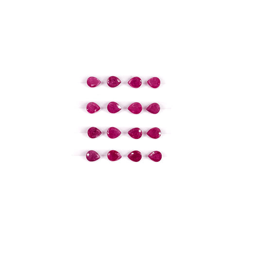 Natural Mozambique Untreated Ruby Calibrated Pears 4x5mm