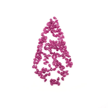 Natural African Untreated Ruby Calibrated Pears | 3x5mm & 6x4mm