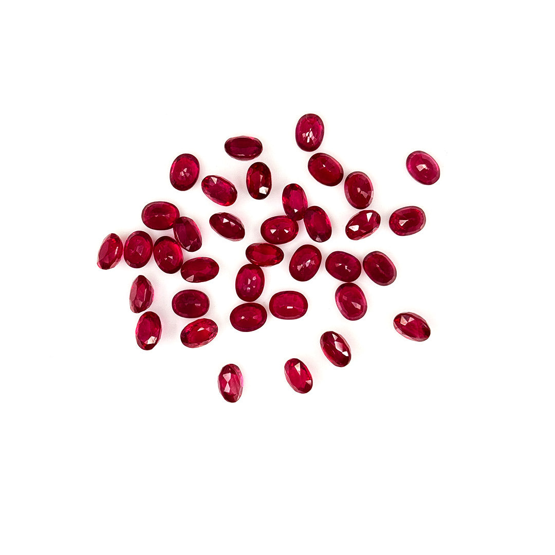 Natural Bangkok Ruby Calibrated Ovals | 3x5mm  & 4x6mm