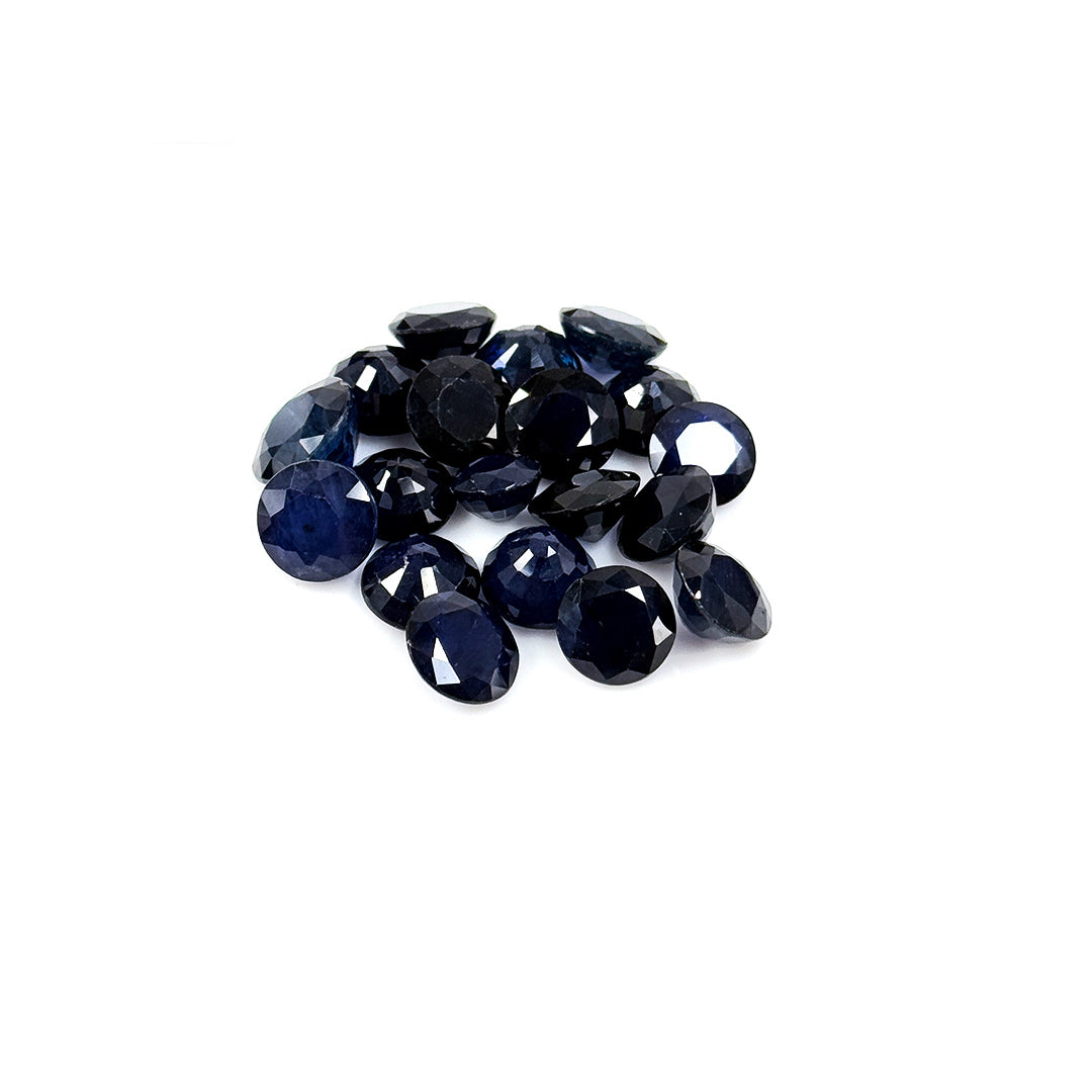 Natural Bangkok Blue Sapphire Calibrated Round | 7mm & 8mm