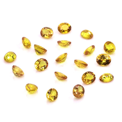 Natural Untreated Yellow Sapphire Calibrated Ovals | 3x4mm & 4x5mm