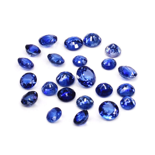 Natural Ceylon Untreated Blue Sapphire Calibrated Rounds | 4mm & 5mm