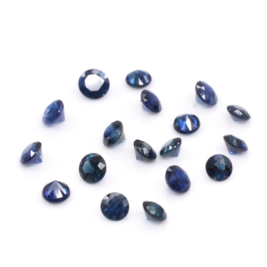 Natural Untreated Blue Sapphire Calibrated Rounds | 2mm & 2.5mm