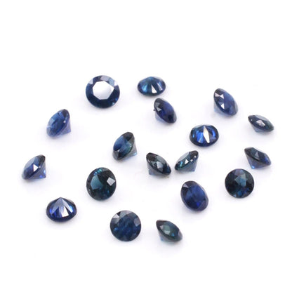 Natural Untreated Blue Sapphire Calibrated Rounds | 2mm & 2.5mm