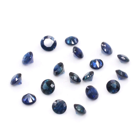 Natural Untreated Blue Sapphire Calibrated Rounds | 3mm & 3.5mm