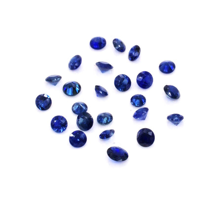 Natural Untreated Blue Sapphire Calibrated Rounds | 2mm & 2.5mm