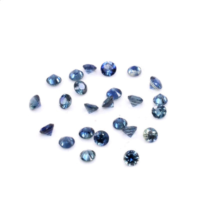 Natural Untreated Blue Sapphire Calibrated Rounds | 2mm & 2.5mm
