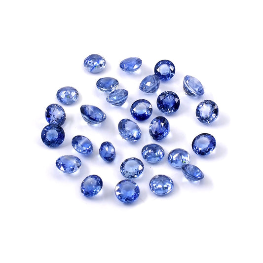 Natural Ceylon Untreated Blue Sapphire Calibrated Rounds | 4mm & 5mm