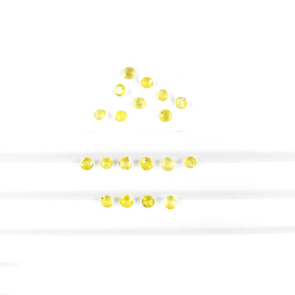 Natural Bangkok Yellow Sapphire Calibrated Rounds | 3mm & 4mm