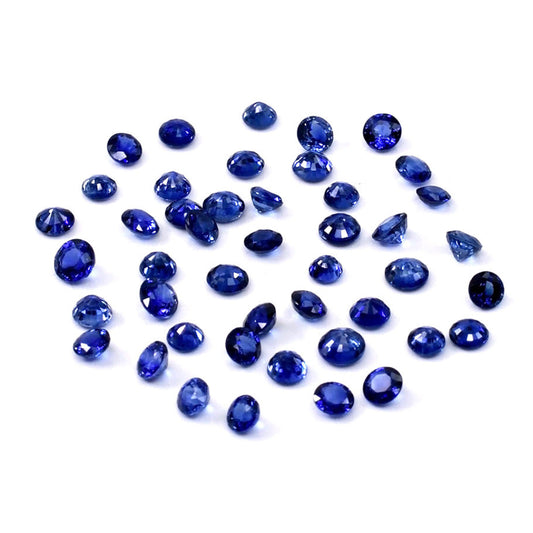 Natural Ceylon Untreated Blue Sapphire Calibrated Rounds | 3mm & 3.5mm