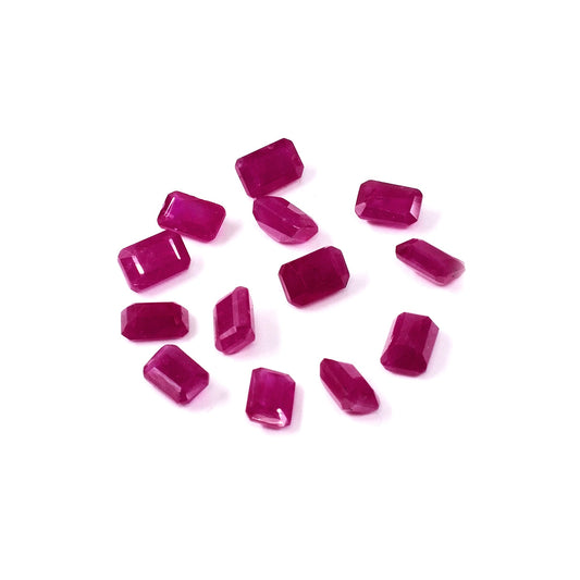 Natural African Untreated Ruby Calibrated Octagon | 7x5mm & 6x8mm
