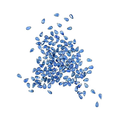 Natural Bangkok Untreated Blue Sapphire Calibrated Pears | 3x5mm & 6x4mm