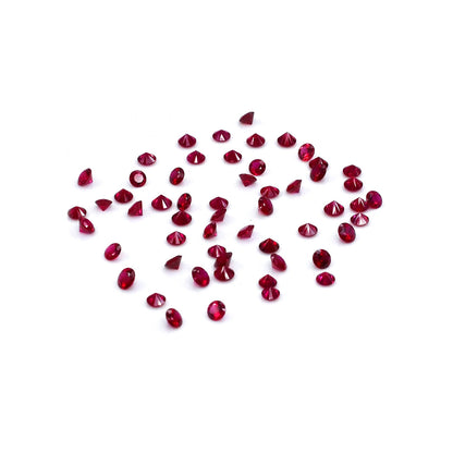 Natural Mozambique Untreated Ruby Calibrated Rounds | 2mm & 2.5mm