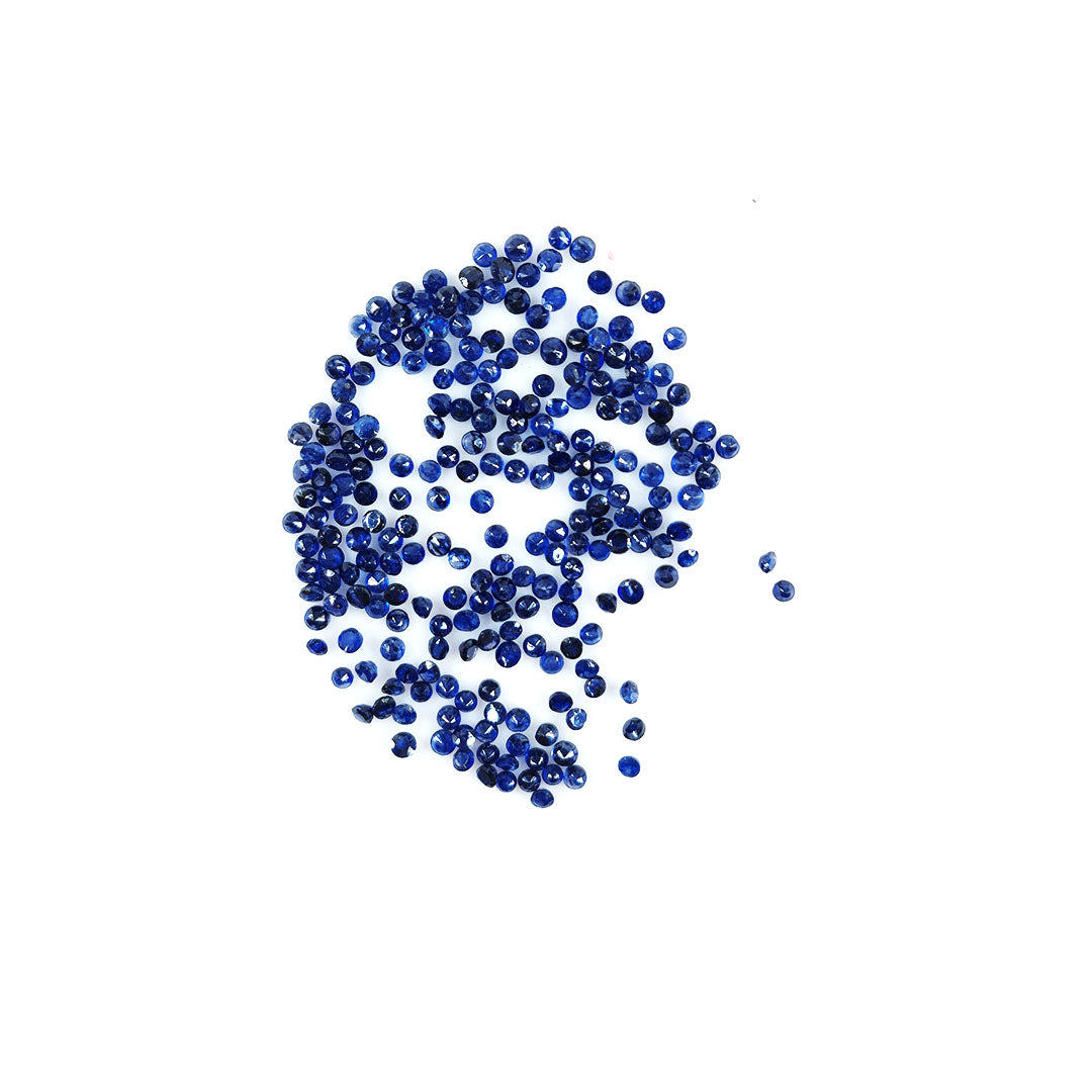 Natural  Bangkok Blue Sapphire Calibrated Rounds, 2mm