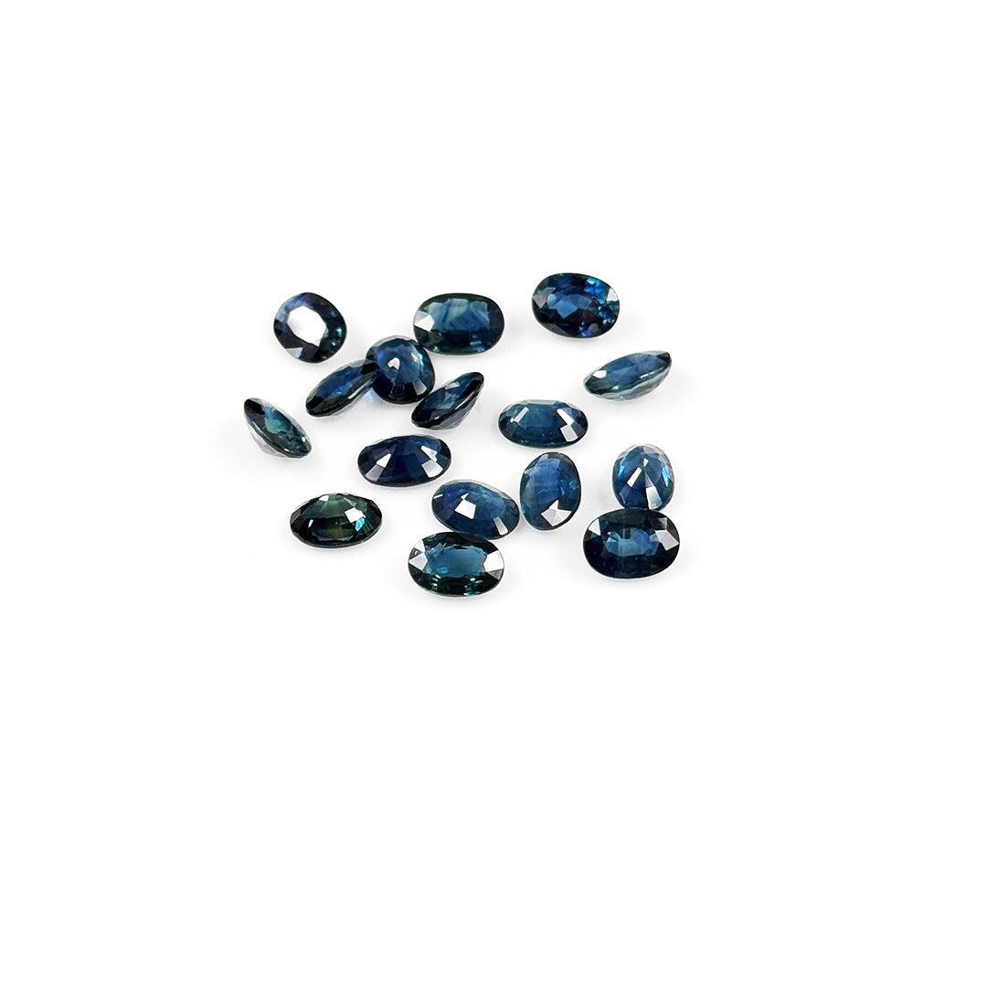 Natural Untreated Teal Sapphire Calibrated Ovals | 5x7mm & 6x8mm