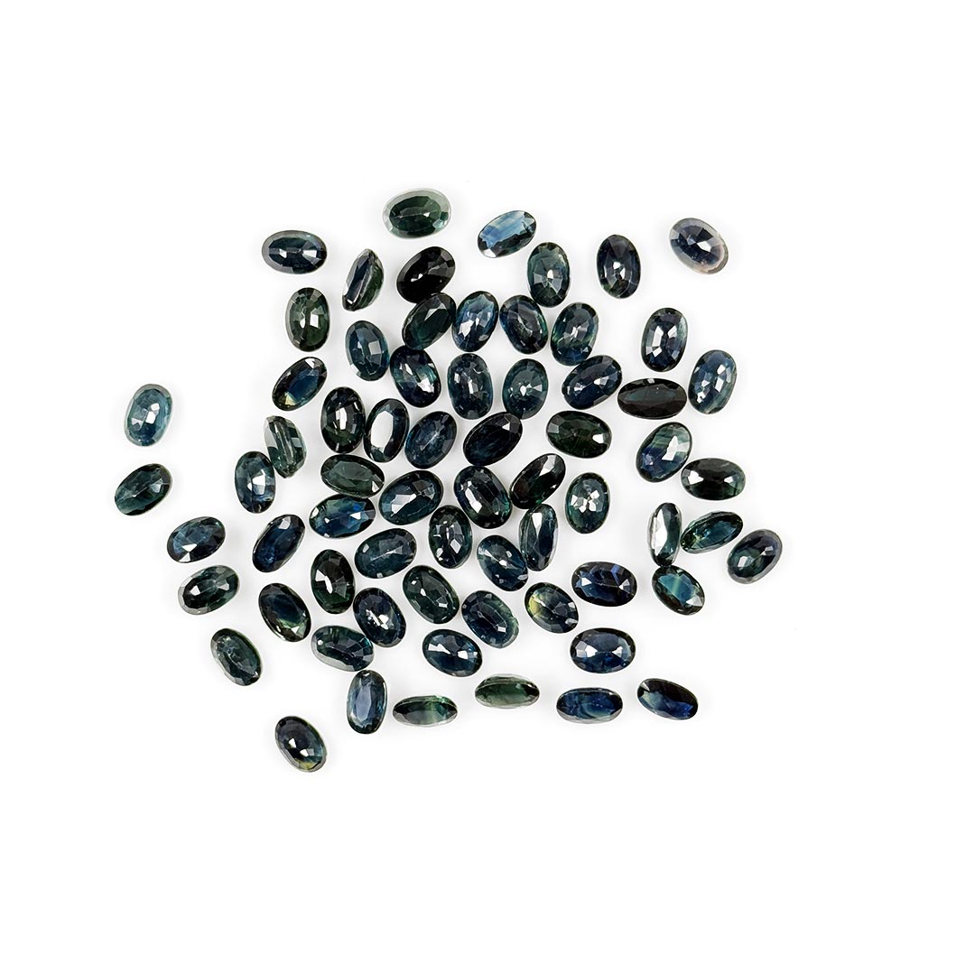 Natural  Bangkok Untreated Teal Sapphire Calibrated Ovals | 3x5mm & 6x4mm