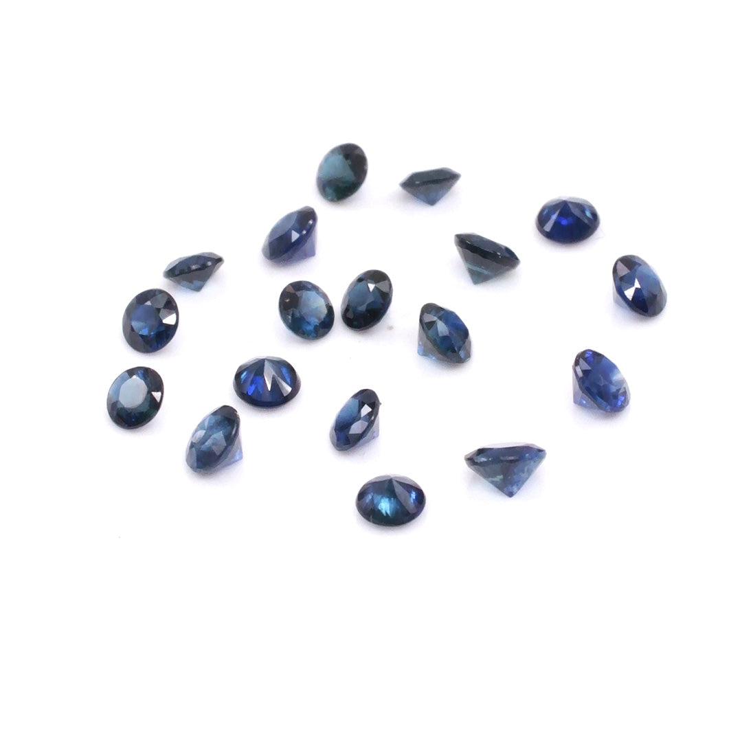 Natural Untreated Blue Sapphire Calibrated Rounds | 2mm & 2.5mm
