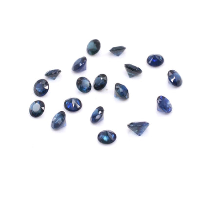 Natural Untreated Blue Sapphire Calibrated Rounds | 2mm & 2.5mm