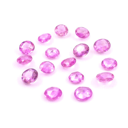Natural Untreated Pink Sapphire Calibrated Rose Cut Rounds | 3mm & 4mm