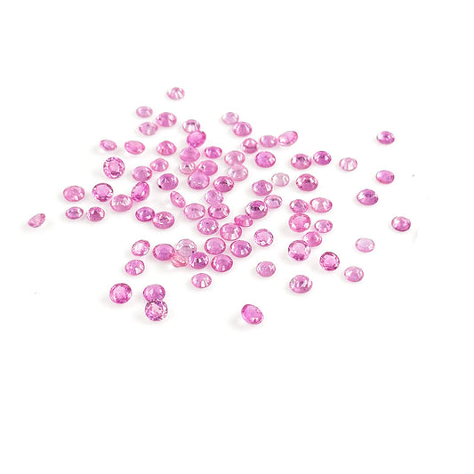 Natural Mozambique Pink Sapphire Calibrated Rounds, 3mm