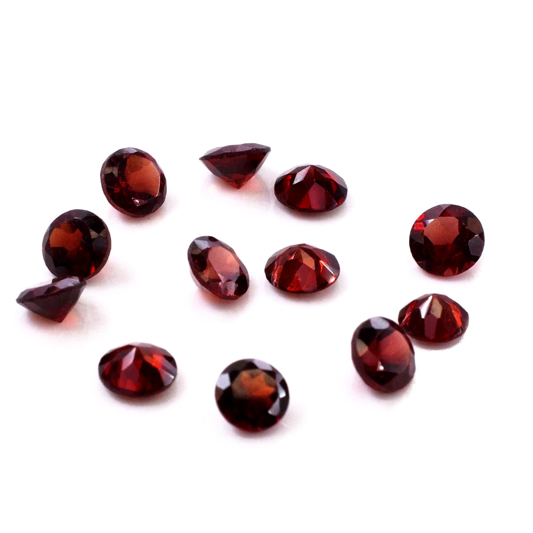 Natural Garnet Calibrated Rounds | 4mm