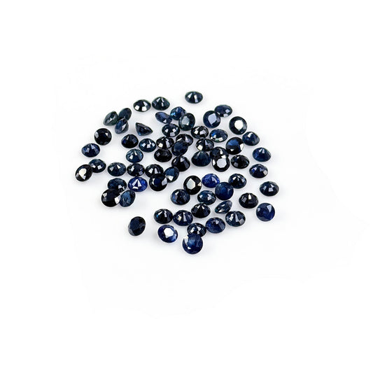Natural Untreated Blue Sapphire Calibrated Rounds | 3mm & 4mm