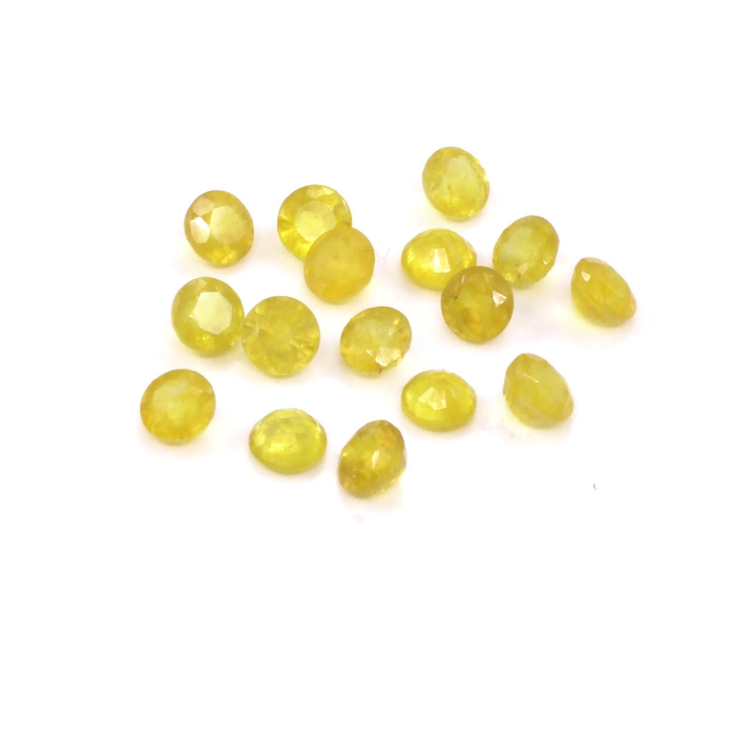 Natural Bangkok Yellow Sapphire Calibrated Rounds | 5mm & 6mm