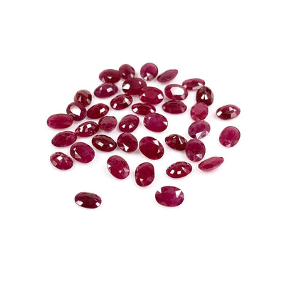 Natural Burma Untreated Ruby Calibrated Ovals | 5x7mm & 6x8mm